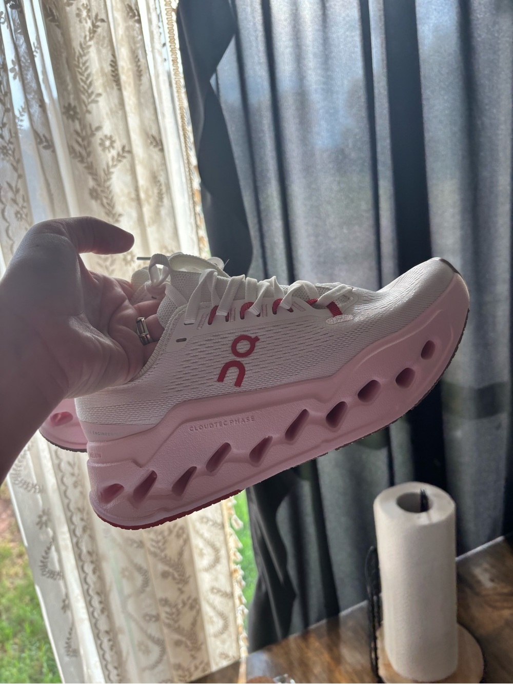 On Running Women’s Sneakers — White and Pink